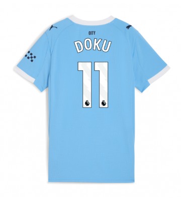 Manchester City Jeremy Doku #11 Replika Hemmatröja Damer 2025-26 Kortärmad